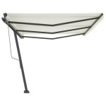 vidaXL Copertină autonomă retractabilă automat, crem, 600x350cm vidaXL Copertină autonomă retractabilă automat, crem, 600x350cm