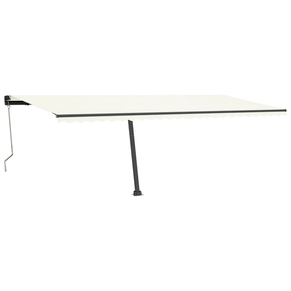 vidaXL Copertină automată cu senzor vânt & LED, crem, 600x350 cm