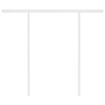 vidaXL Copertină retractabilă manual cu stâlpi, crem, 3x2,5 m