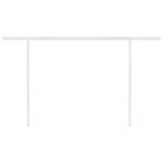 vidaXL Copertină retractabilă automat, cu stâlpi, galben&alb, 4x3 m vidaXL Copertină retractabilă automat, cu stâlpi, galben&alb, 4x3 m