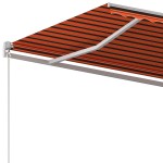 vidaXL Copertină retractabilă automat cu stâlpi, portocaliu&maro 4x3 m