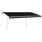vidaXL Copertină automată cu senzor vânt & LED, antracit, 4,5x3 m vidaXL Copertină automată cu senzor vânt & LED, antracit, 4,5x3 m