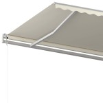 vidaXL Copertină retractabilă manual cu stâlpi, crem, 6x3 m vidaXL Copertină retractabilă manual cu stâlpi, crem, 6x3 m