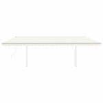 vidaXL Copertină retractabilă automat, cu stâlpi, crem, 6x3 m vidaXL Copertină retractabilă automat, cu stâlpi, crem, 6x3 m