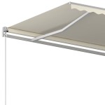 vidaXL Copertină retractabilă automat, cu stâlpi, crem, 6x3 m vidaXL Copertină retractabilă automat, cu stâlpi, crem, 6x3 m