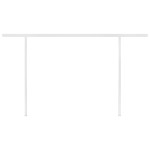 vidaXL Copertină retractabilă manual cu stâlpi, albastru&alb, 4x3,5 m