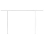 vidaXL Copertină retractabilă manual, cu stâlpi, crem, 4x3,5 m