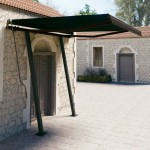 vidaXL Copertină retractabilă manual cu stâlpi, antracit, 3,5x2,5 m vidaXL Copertină retractabilă manual cu stâlpi, antracit, 3,5x2,5 m
