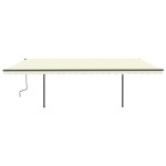 vidaXL Copertină retractabilă manual cu stâlpi, crem, 6x3 m vidaXL Copertină retractabilă manual cu stâlpi, crem, 6x3 m