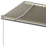 vidaXL Copertină retractabilă manual cu stâlpi, crem, 6x3 m vidaXL Copertină retractabilă manual cu stâlpi, crem, 6x3 m