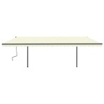 vidaXL Copertină retractabilă automat, cu stâlpi, crem, 6x3 m vidaXL Copertină retractabilă automat, cu stâlpi, crem, 6x3 m