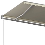 vidaXL Copertină retractabilă automat, cu stâlpi, crem, 6x3 m vidaXL Copertină retractabilă automat, cu stâlpi, crem, 6x3 m