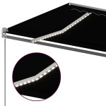 vidaXL Copertină automată cu senzor vânt & LED, antracit, 6x3 m vidaXL Copertină automată cu senzor vânt & LED, antracit, 6x3 m