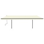 vidaXL Copertină retractabilă automat, cu stâlpi, crem, 6x3,5 m