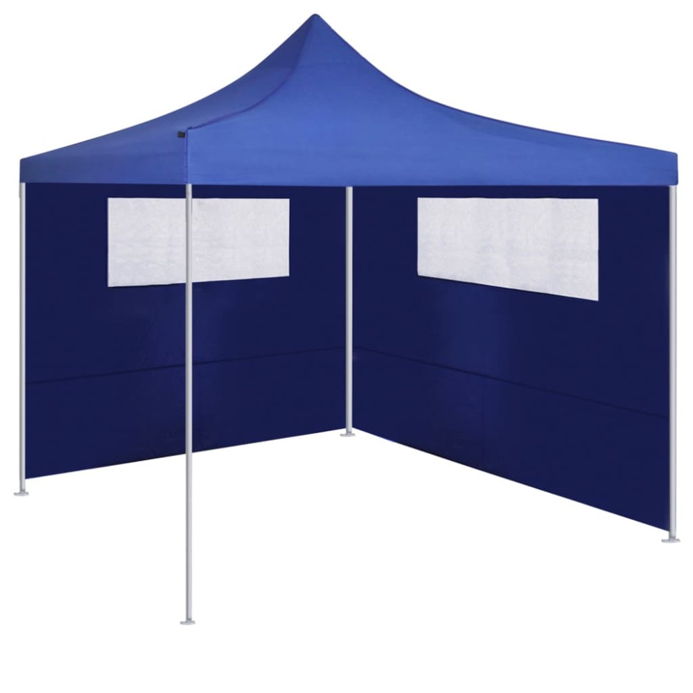vidaXL Perete lateral foișor cu ferestre, 6x2 m, albastru