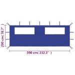vidaXL Perete lateral foișor cu ferestre, 6x2 m, albastru vidaXL Perete lateral foișor cu ferestre, 6x2 m, albastru