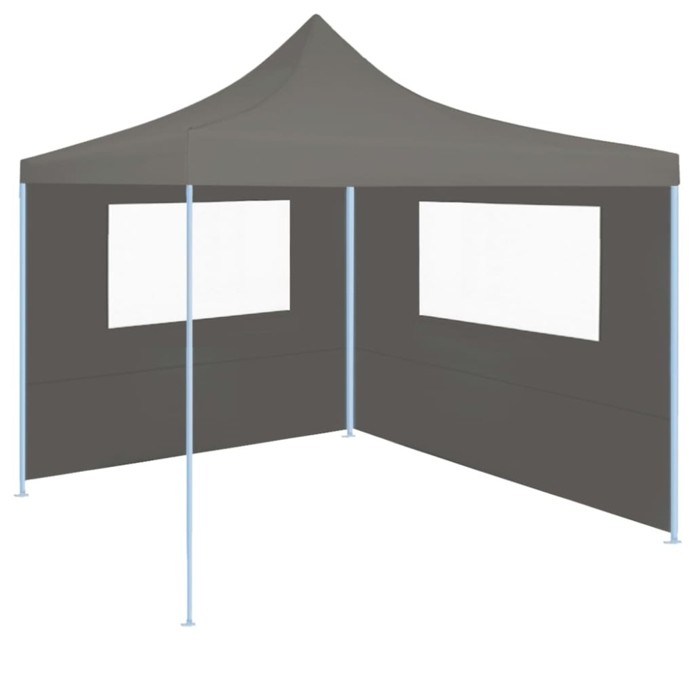 vidaXL Perete lateral foișor cu ferestre, 4x2 m, antracit