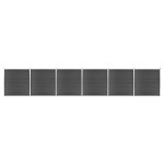 vidaXL Set de panouri de gard, negru, 1045x186 cm, WPC