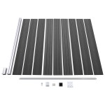 vidaXL Set de panouri de gard, negru, 1045x186 cm, WPC