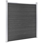 vidaXL Set de panouri de gard, negru, 1391x186 cm, WPC