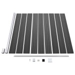 vidaXL Set de panouri de gard, negru, 1391x186 cm, WPC