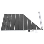 vidaXL Set de panouri de gard, negru, 1657x(105-186) cm, WPC vidaXL Set de panouri de gard, negru, 1657x(105-186) cm, WPC