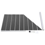 vidaXL Set de panouri de gard, negru, 1830x(105-186) cm, WPC
