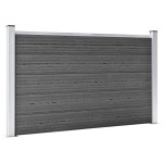 vidaXL Set de panouri de gard, negru, 353 x 105 cm, WPC vidaXL Set de panouri de gard, negru, 353 x 105 cm, WPC