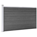 vidaXL Set de panouri de gard, negru, 353 x 105 cm, WPC vidaXL Set de panouri de gard, negru, 353 x 105 cm, WPC
