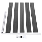 vidaXL Set de panouri de gard, negru, 353 x 105 cm, WPC vidaXL Set de panouri de gard, negru, 353 x 105 cm, WPC