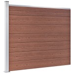 vidaXL Set panouri gard, 353x146 cm, maro, WPC