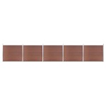 vidaXL Set panouri gard, 872x146 cm, maro, WPC