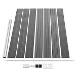 vidaXL Set panouri gard, 353x146 cm, gri, WPC