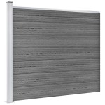 vidaXL Set panouri gard, 526x146 cm, gri, WPC