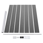 vidaXL Set panouri gard, 526x146 cm, gri, WPC