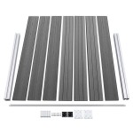vidaXL Set panouri gard, 526x146 cm, gri, WPC