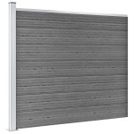 vidaXL Set panouri gard, 872x146 cm, gri, WPC