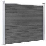 vidaXL Set panouri gard, 526x146 cm, negru, WPC vidaXL Set panouri gard, 526x146 cm, negru, WPC