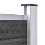 vidaXL Set panouri gard, 526x146 cm, negru, WPC vidaXL Set panouri gard, 526x146 cm, negru, WPC