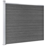 vidaXL Set panouri gard, 872x146 cm, negru, WPC