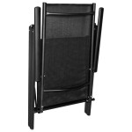vidaXL Set mobilier de grădină, 5 piese, negru, aluminiu