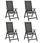vidaXL Set mobilier de grădină, 5 piese, antracit, aluminiu vidaXL Set mobilier de grădină, 5 piese, antracit, aluminiu