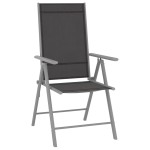 vidaXL Set mobilier de grădină, 10 piese, negru și argintiu vidaXL Set mobilier de grădină, 10 piese, negru și argintiu