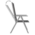 vidaXL Set mobilier de grădină, 10 piese, negru și argintiu vidaXL Set mobilier de grădină, 10 piese, negru și argintiu