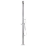 vidaXL Duș de grădină cu bază maro, 225 cm, oțel inoxidabil vidaXL Duș de grădină cu bază maro, 225 cm, oțel inoxidabil