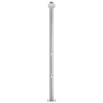 vidaXL Duș de grădină cu bază maro, 220 cm, oțel inoxidabil vidaXL Duș de grădină cu bază maro, 220 cm, oțel inoxidabil