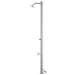 vidaXL Duș de grădină cu bază maro, 220 cm, oțel inoxidabil vidaXL Duș de grădină cu bază maro, 220 cm, oțel inoxidabil