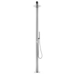 vidaXL Duș de grădină cu bază maro, 230 cm, oțel inoxidabil vidaXL Duș de grădină cu bază maro, 230 cm, oțel inoxidabil