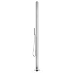 vidaXL Duș de grădină cu bază maro, 225 cm, oțel inoxidabil vidaXL Duș de grădină cu bază maro, 225 cm, oțel inoxidabil