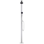 vidaXL Duș de grădină cu bază maro, 220 cm, aluminiu vidaXL Duș de grădină cu bază maro, 220 cm, aluminiu